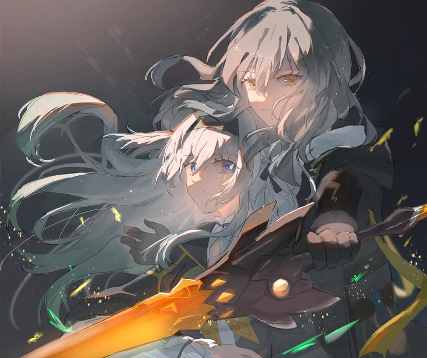 trailblazer, firefly, and stelle (honkai and 1 more) drawn by minutes_(minutes_draw)