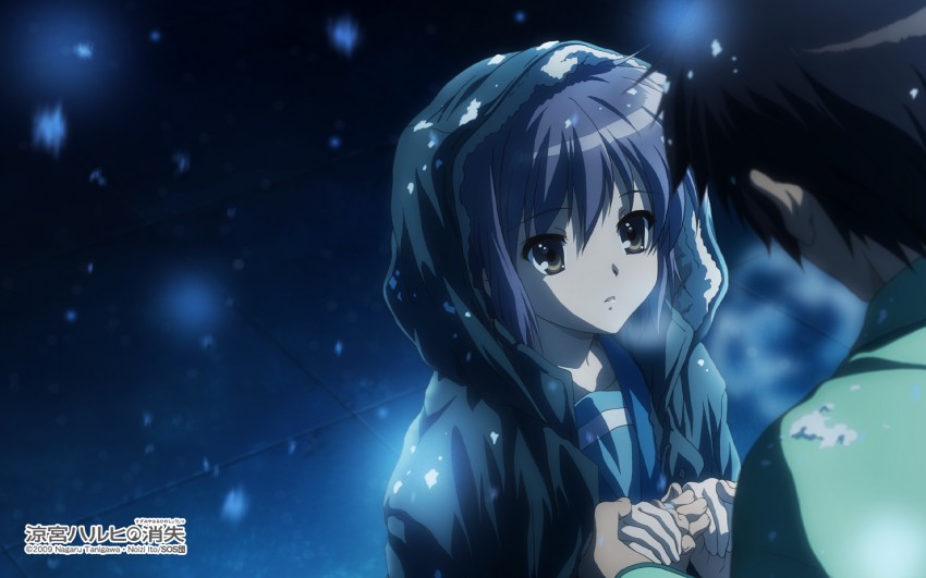 nagato yuki and kyon (suzumiya haruhi no yuuutsu and 2 more) drawn by ikeda_shouko