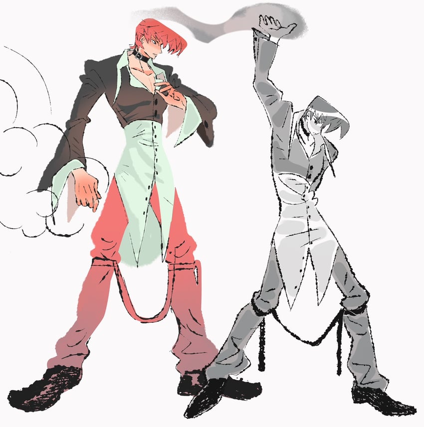 yagami iori (the king of fighters) drawn by jaysoysaucee