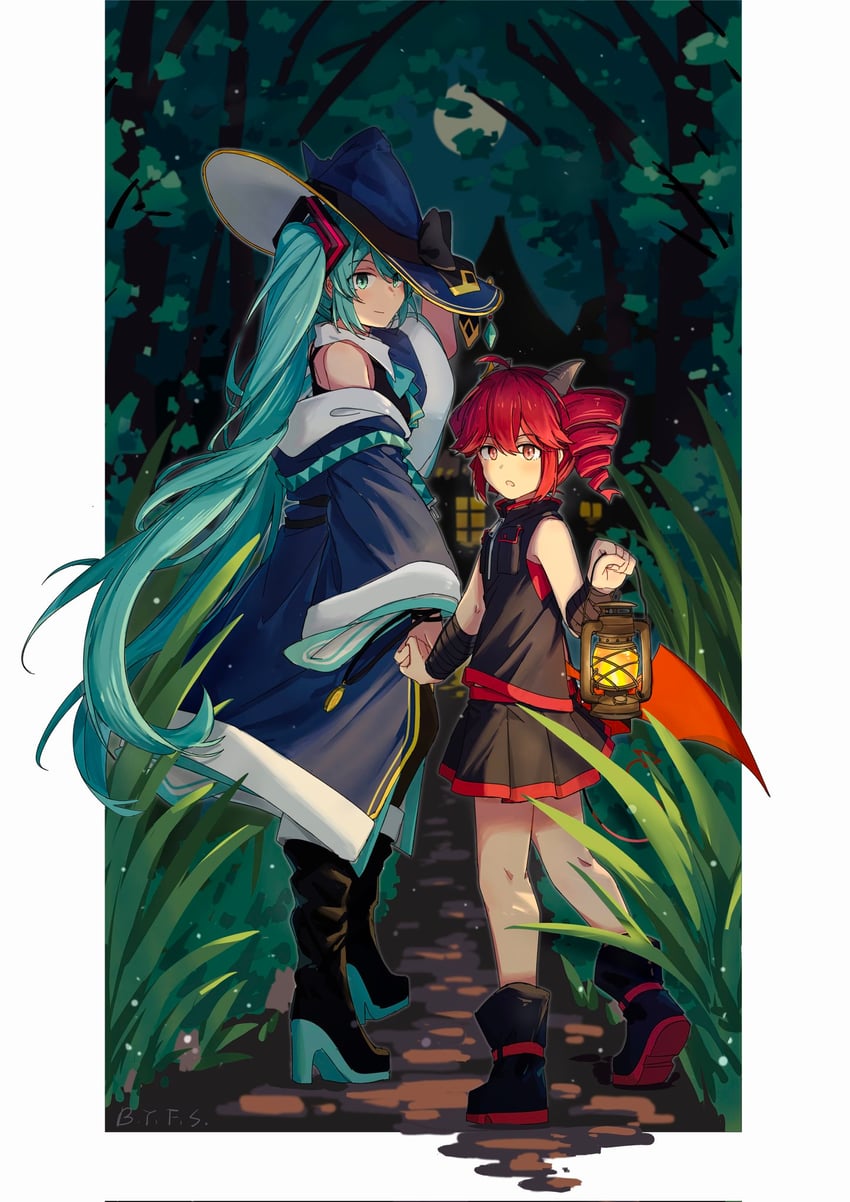 hatsune miku and kasane teto (vocaloid and 1 more) drawn by frontiersun