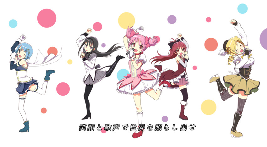 akemi homura, kaname madoka, miki sayaka, sakura kyoko, and tomoe mami (mahou shoujo madoka magica) drawn by itou_(itsuko)