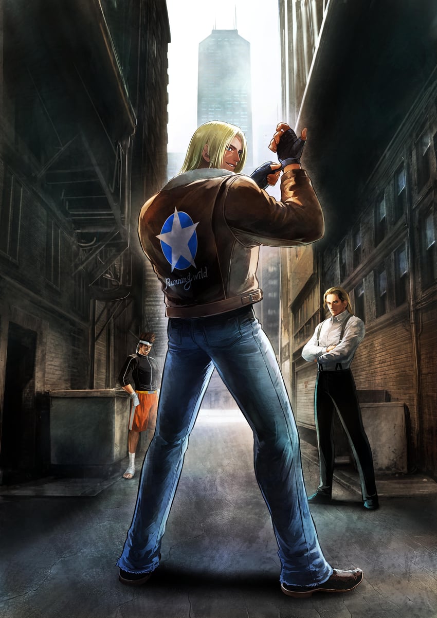 terry bogard, andy bogard, and joe higashi (fatal fury and 2 more) drawn by senno_aki