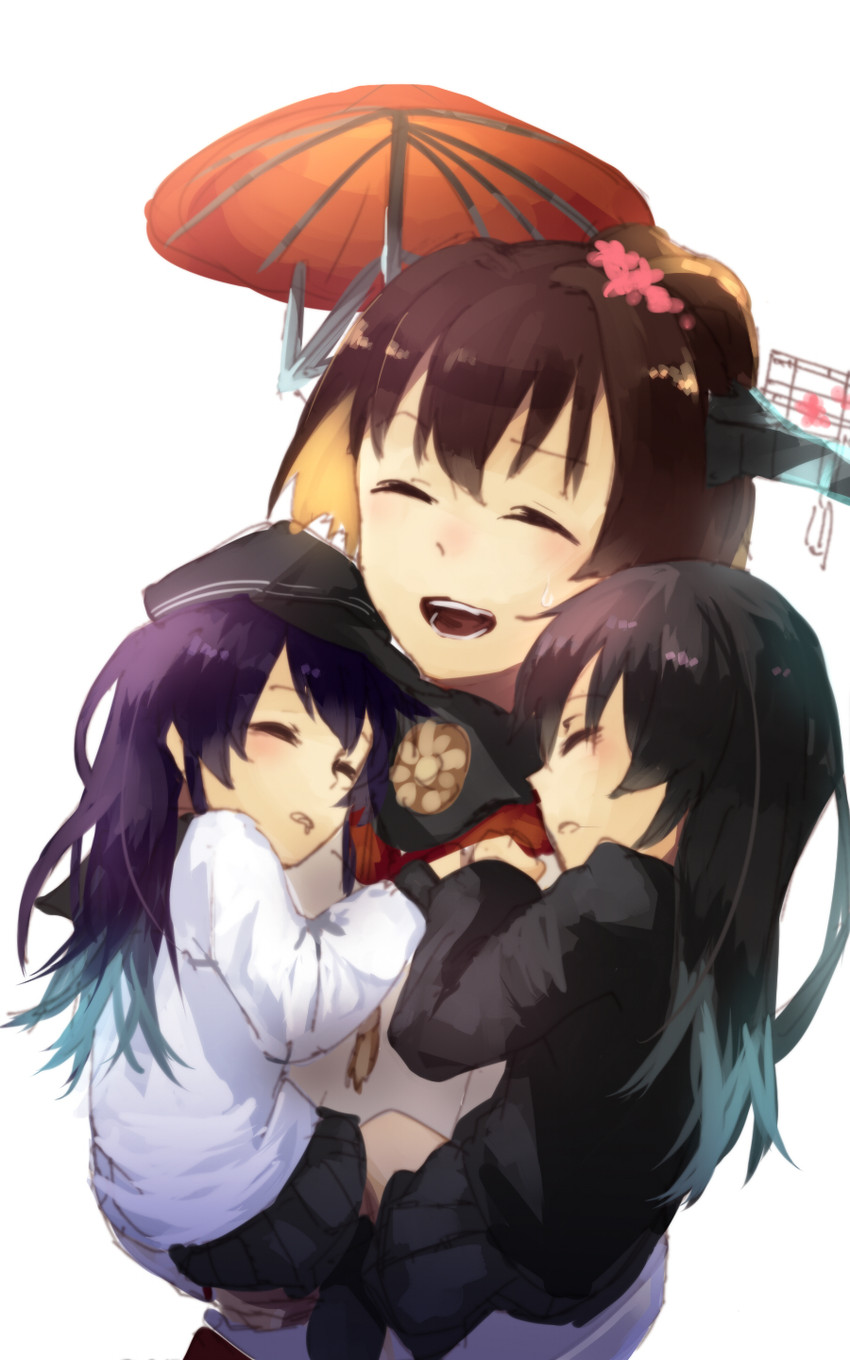 akatsuki, yamato, and mikazuki (kantai collection) drawn by hamada_(super_tachioyogi_kyousou)