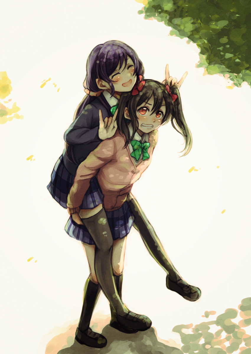 tojo nozomi and yazawa nico (love live! and 1 more) drawn by suito