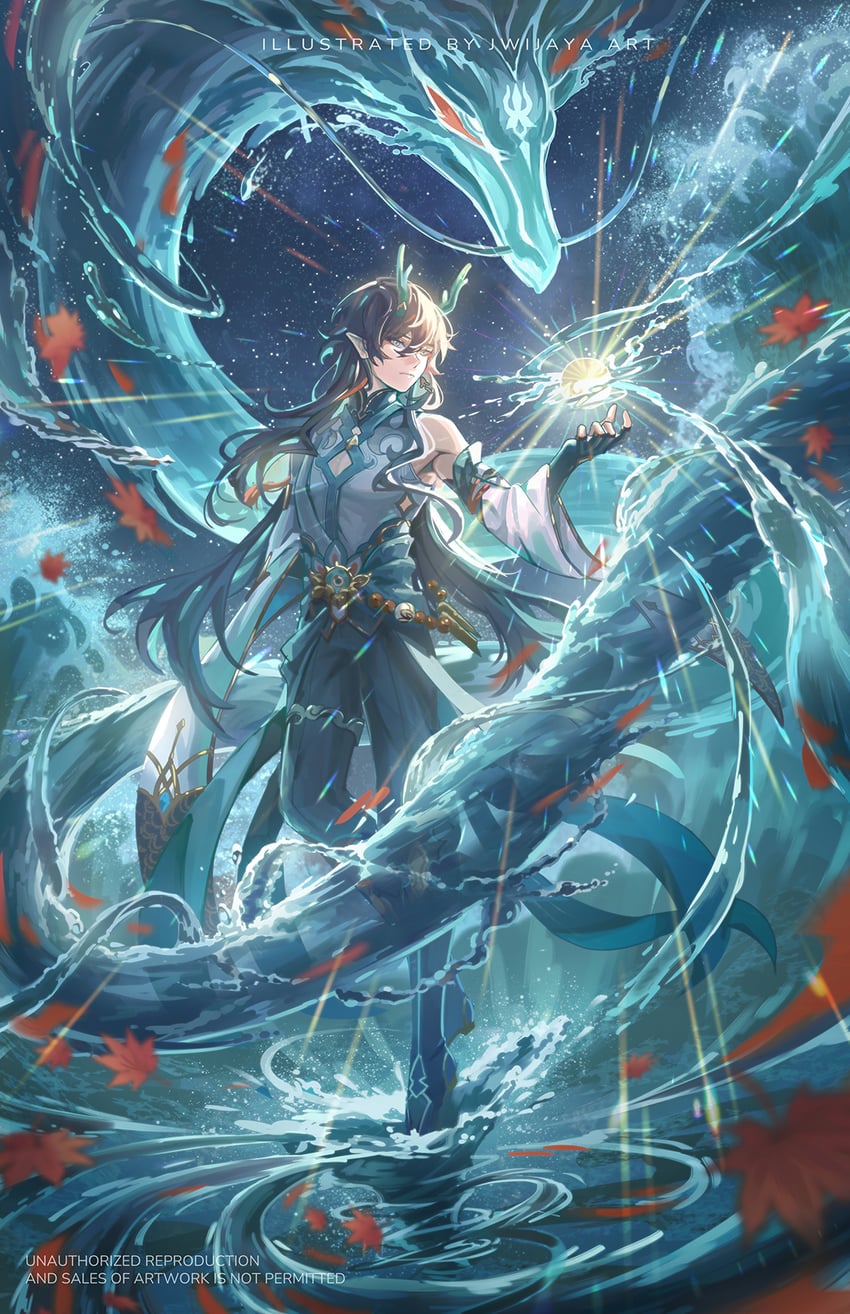 dan heng (honkai and 1 more) drawn by jessica_wijaya