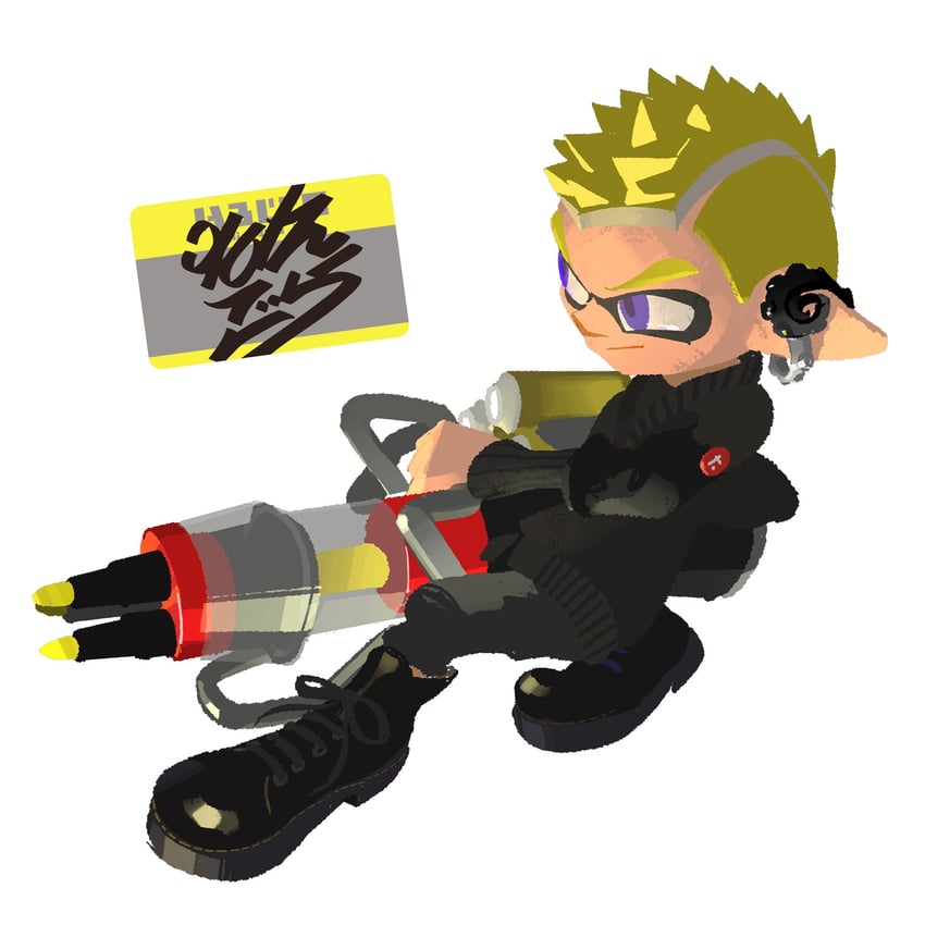 inkling player character and inkling boy (splatoon and 1 more) drawn by inoue_seita
