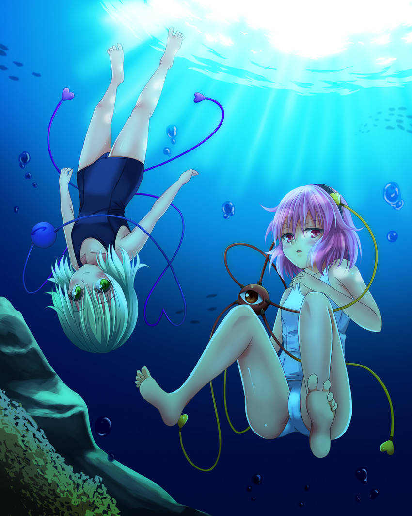 komeiji koishi and komeiji satori (touhou) drawn by morokoshi_(tekku)