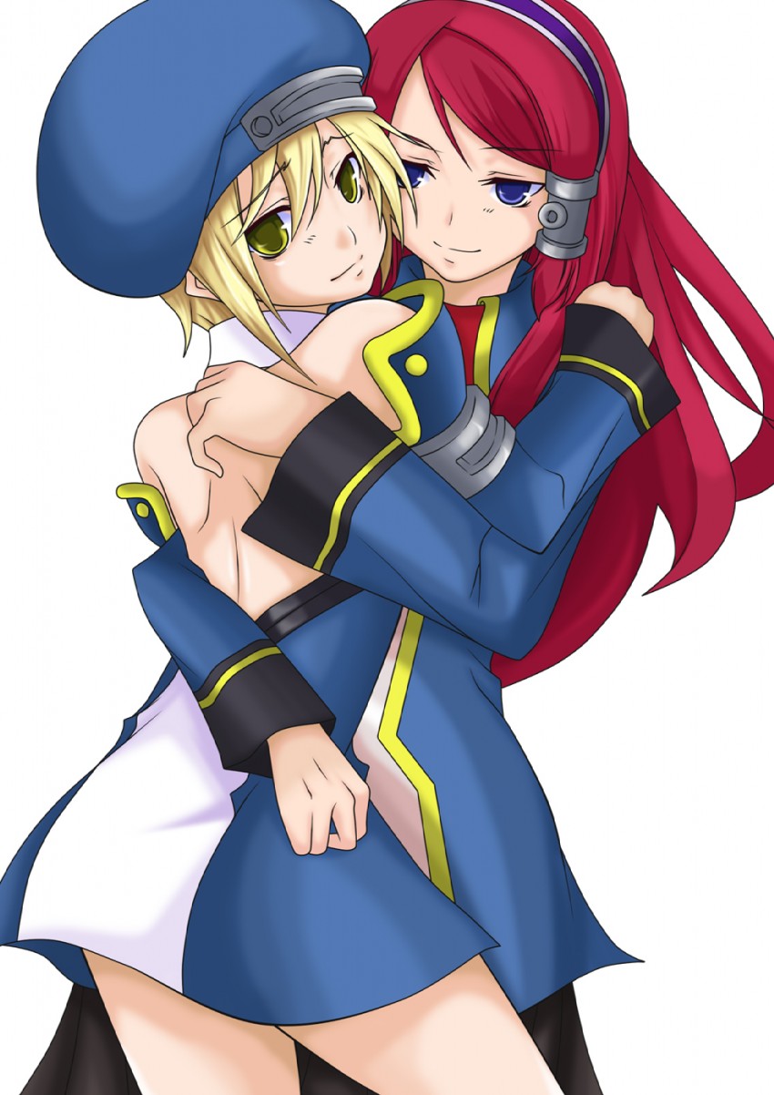 noel vermillion and tsubaki yayoi (blazblue) drawn by tomoesei_chuuya