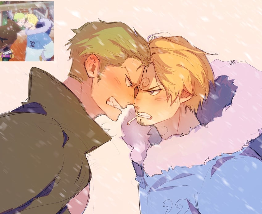 roronoa zoro and sanji (one piece) drawn by pt_lynnn