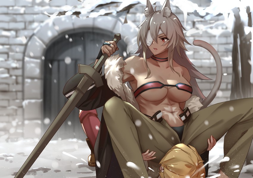 rudeus greyrat and ghislaine dedoldia (mushoku tensei) drawn by faicha