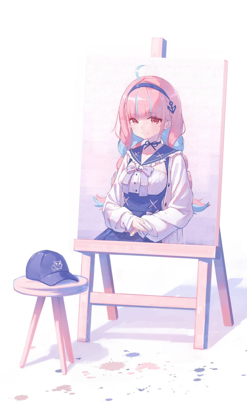 minato aqua (hololive and 1 more) drawn by shhhh7