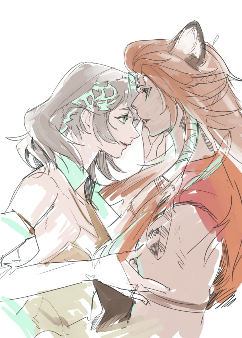 sphene and wuk lamat (final fantasy and 1 more) drawn by bib_bb_bib