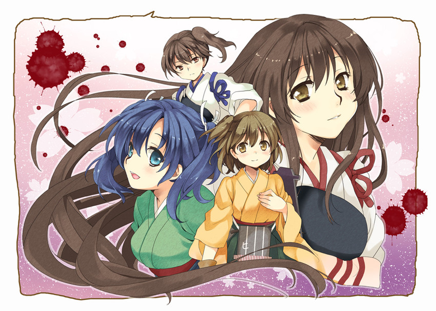 kaga, akagi, souryuu, and hiryuu (kantai collection) drawn by malino_(dream_maker)