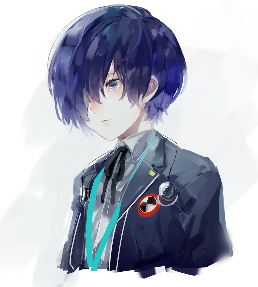 yuuki makoto (persona and 1 more) drawn by lor_(roasyerizyonirapi)