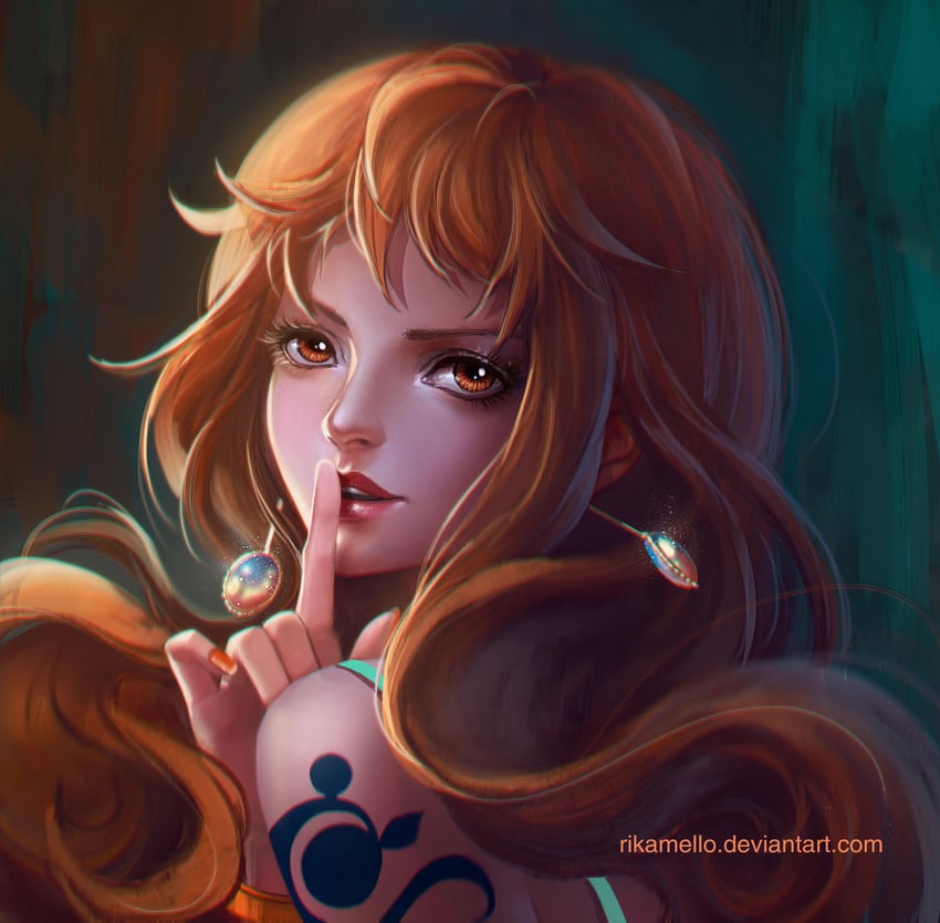 nami (one piece) drawn by rikamello