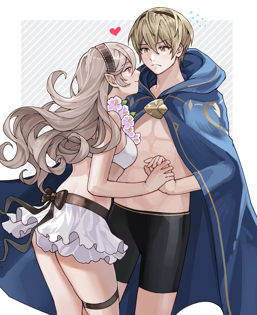 female corrin and leo (fire emblem and 1 more) drawn by sobasakuhin