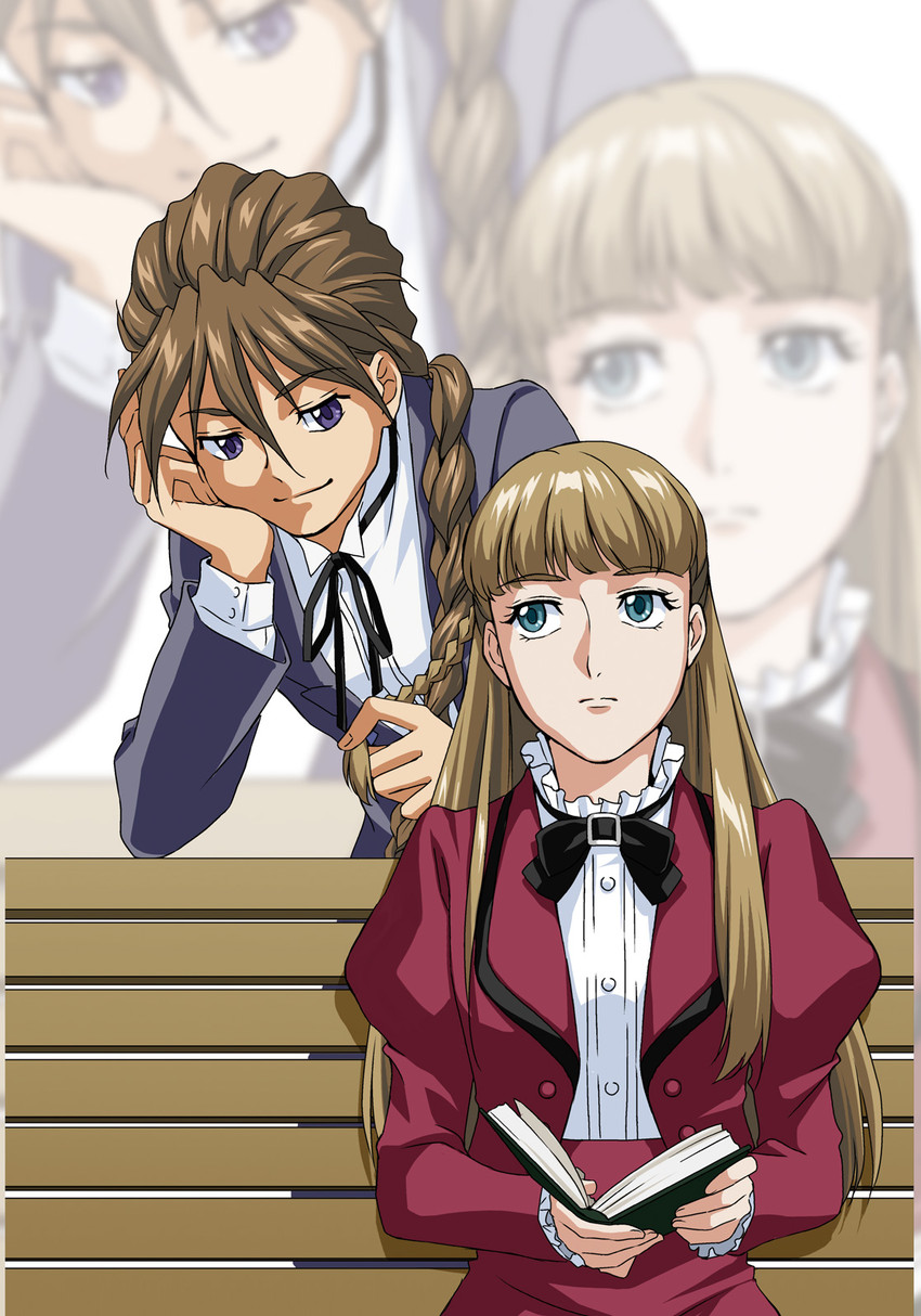 relena peacecraft and duo maxwell (gundam and 1 more) drawn by rei_(usabiba)