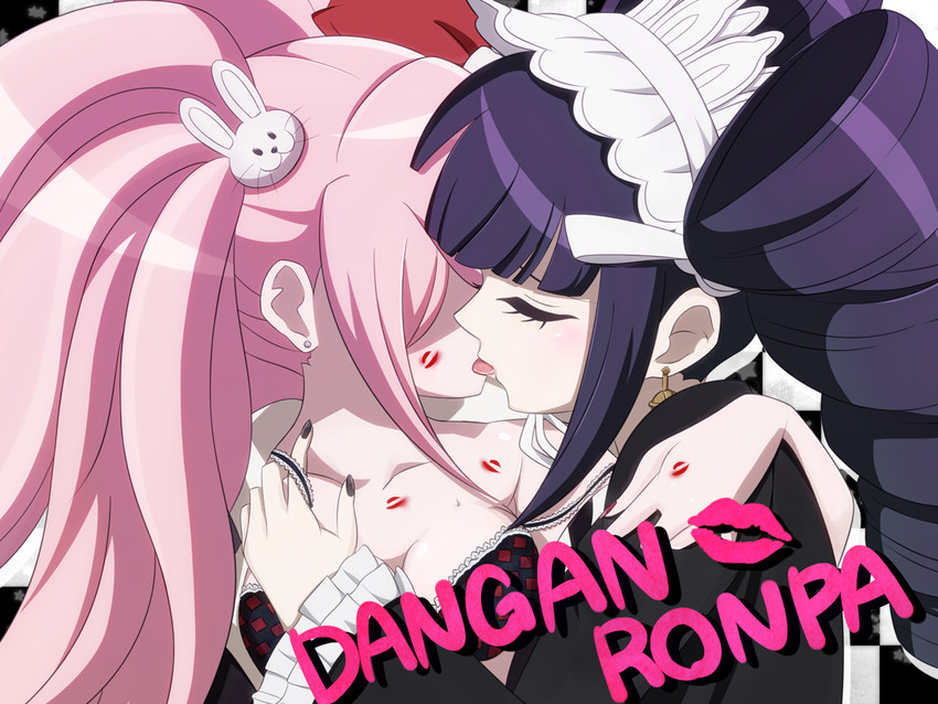 enoshima junko and celestia ludenberg (danganronpa and 1 more) drawn by kumax5