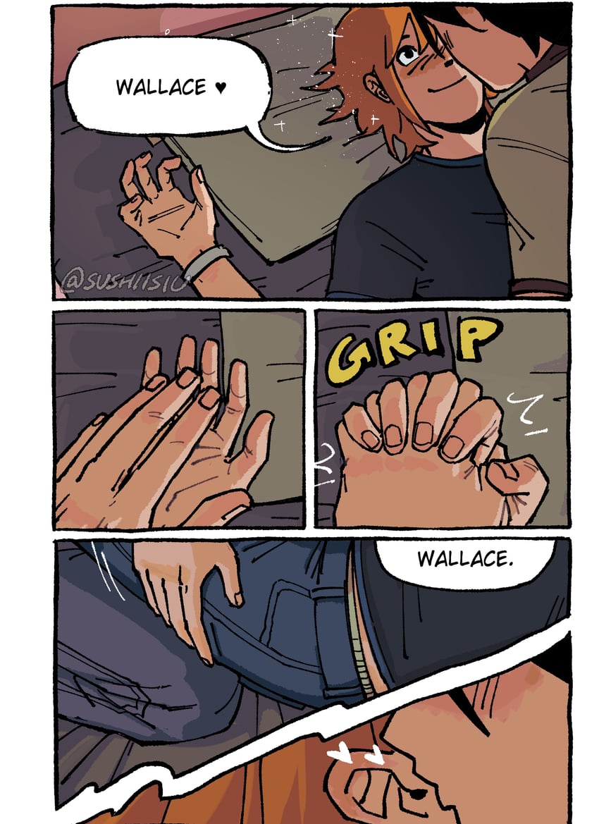 scott pilgrim and wallace wells (scott pilgrim) drawn by sushiisiu