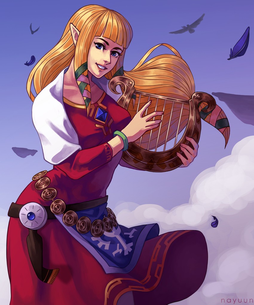 princess zelda and loftwing (the legend of zelda and 1 more) drawn by nayuun