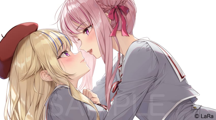 tanaka hime and suzuki hina (himehina channel) drawn by yukiko_(tesseract)