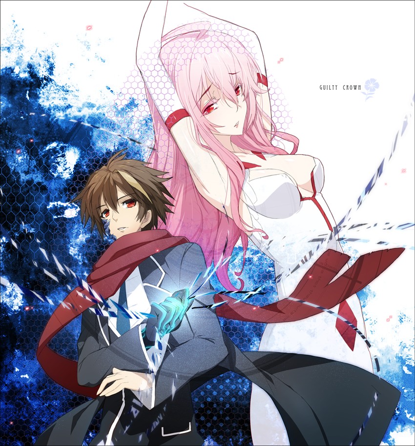 yuzuriha inori and ouma shuu (guilty crown) drawn by dougan_calpis_con