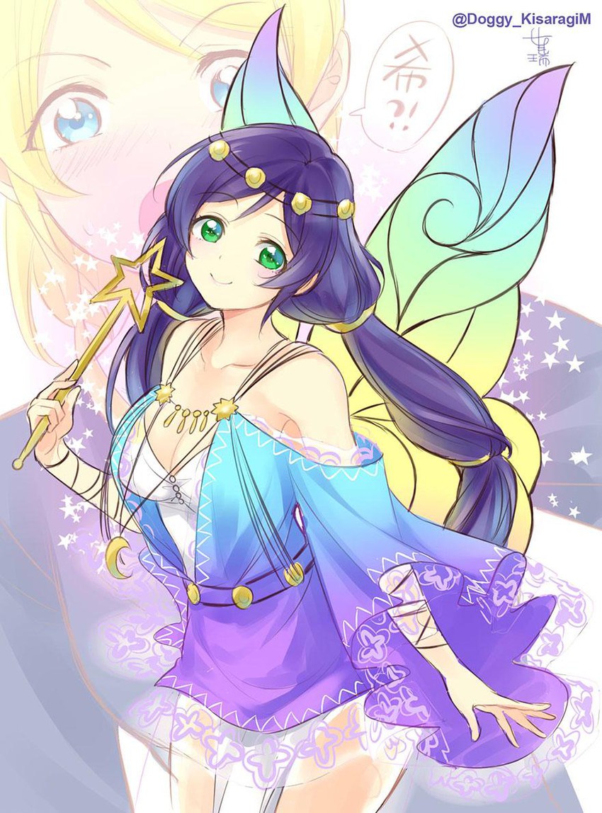 tojo nozomi and ayase eli (love live! and 1 more) drawn by kisaragi_mizu