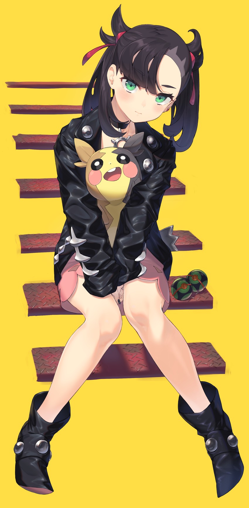 marnie and morpeko (pokemon and 1 more) drawn by joker_(tomakin524)