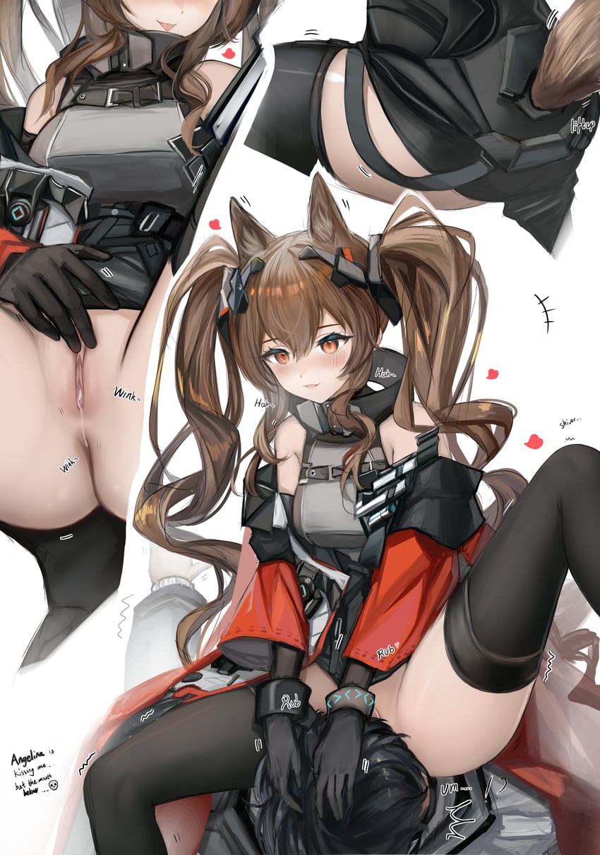 angelina and gilberta (arknights and 1 more) drawn by nopetroto