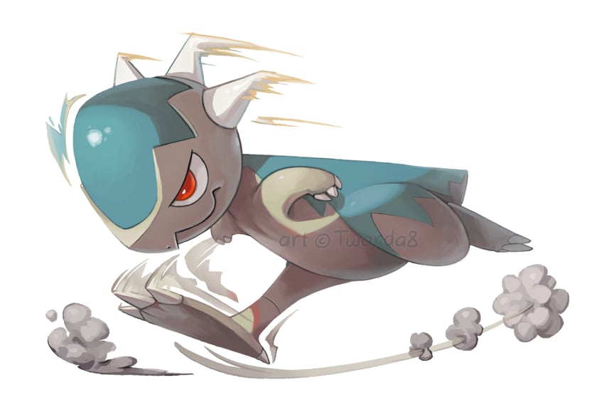 cranidos (pokemon) drawn by twarda8