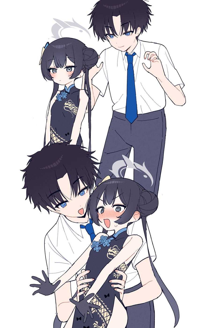sensei and kisaki (blue archive) drawn by je_o_mo