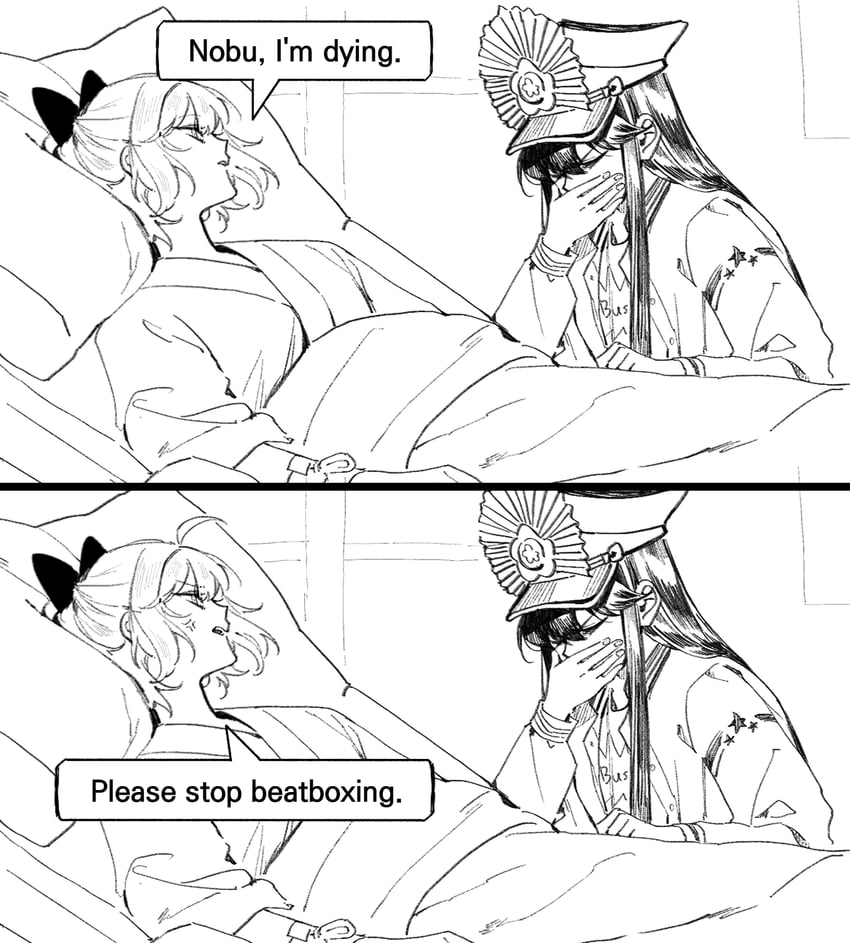 okita souji and oda nobunaga (fate and 2 more) drawn by sempon_(doppio_note)
