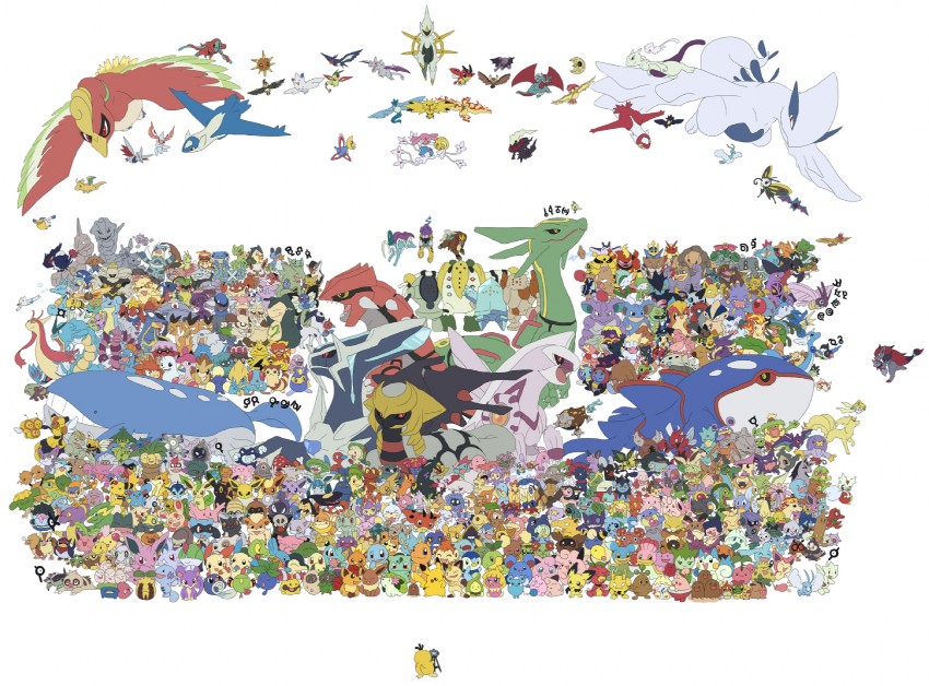 pikachu, gardevoir, eevee, rotom, charizard, and 517 more (pokemon) drawn by ibui_matsumoto