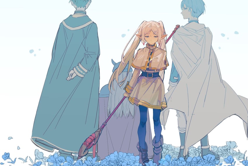 frieren, himmel, eisen, and heiter (sousou no frieren) drawn by kurattes
