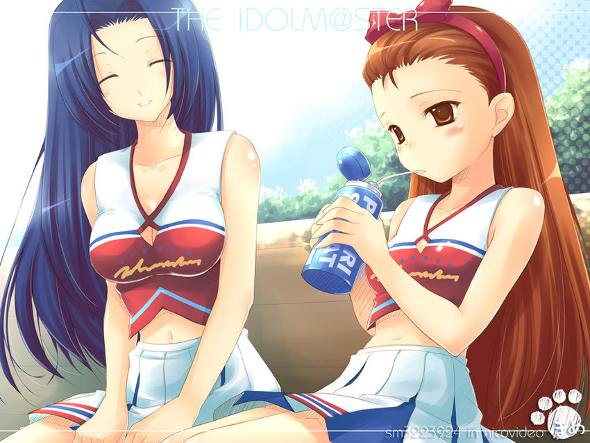 minase iori and miura azusa (idolmaster and 1 more) drawn by mame-p