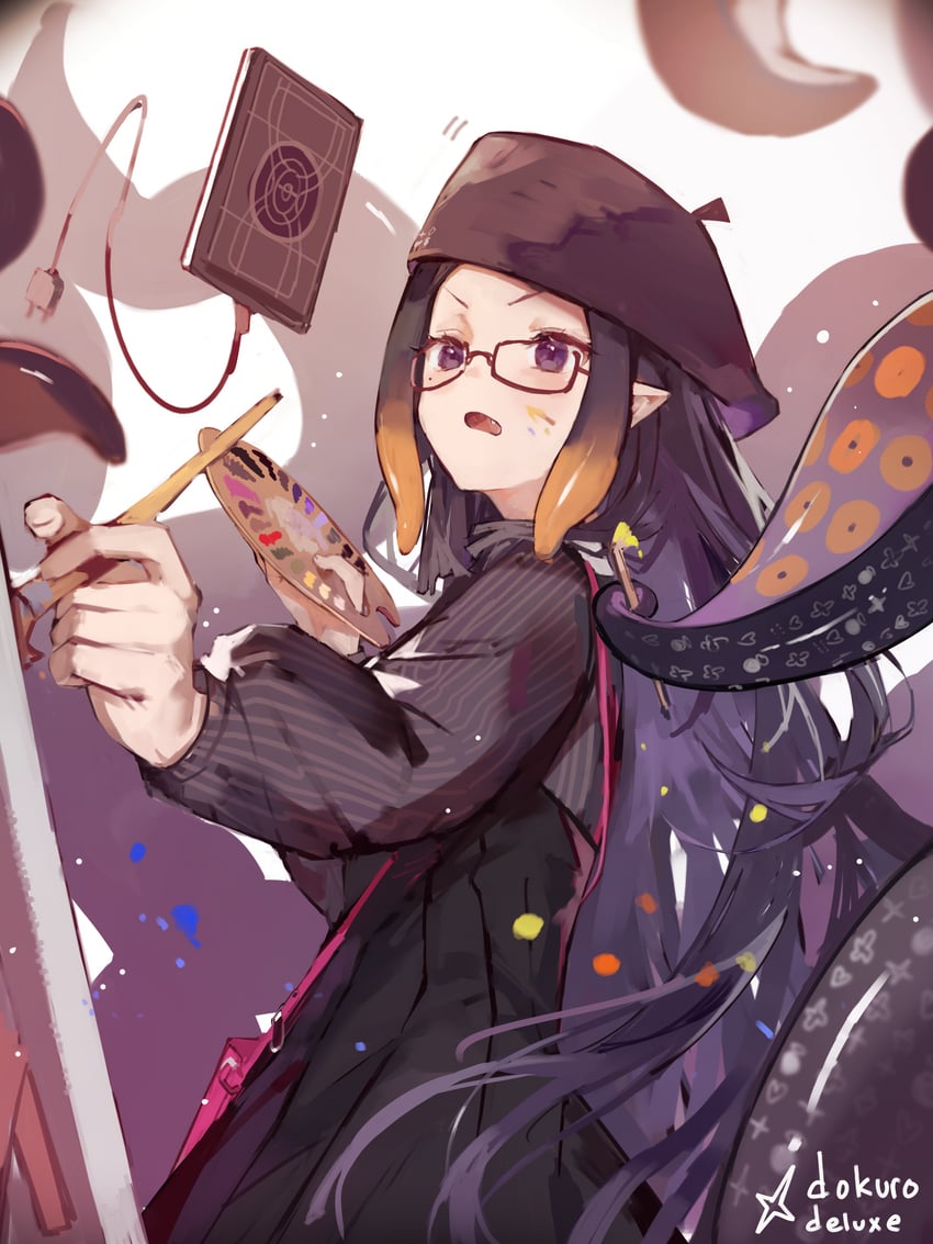 ninomae ina'nis (hololive and 1 more) drawn by dokuro_deluxe