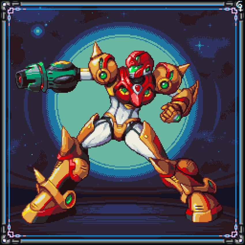samus aran (mega man and 1 more) drawn by irregularsaturn