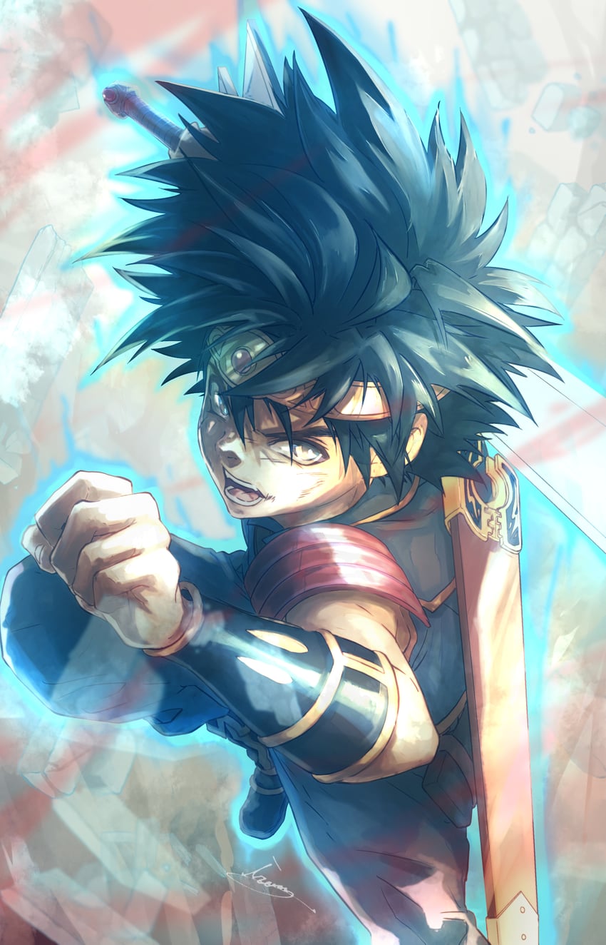 dai (dragon quest and 1 more) drawn by moriiiiiiiiiinn