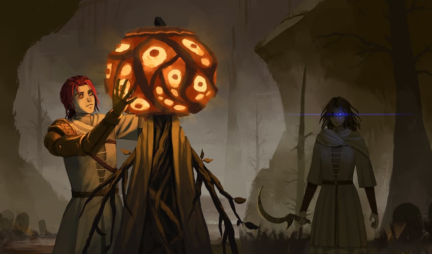 melina, millicent, and aging untouchable (elden ring and 1 more) drawn by omnileaden