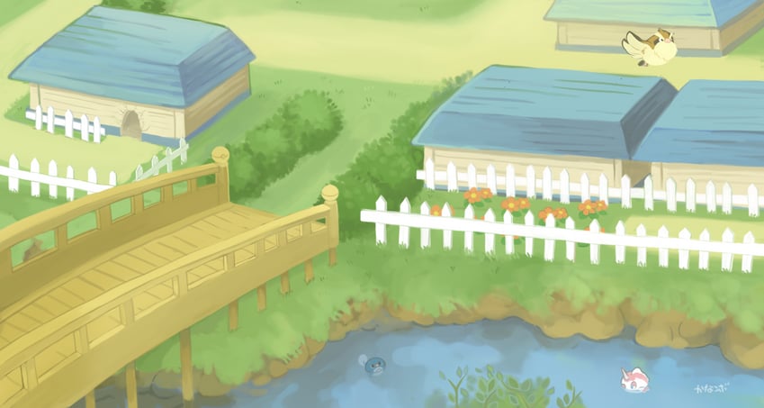 pidgey, poliwag, and goldeen (pokemon and 1 more) drawn by konanbo