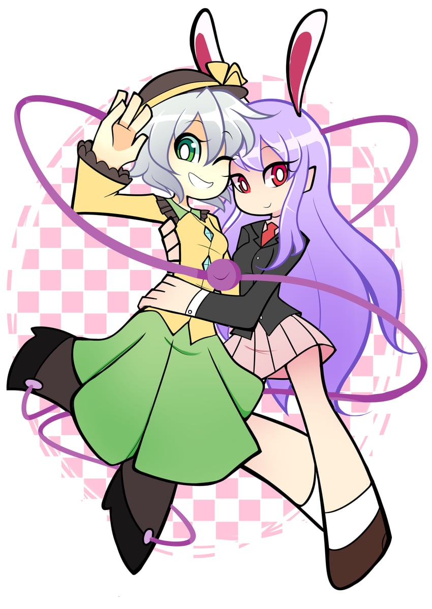 komeiji koishi and reisen udongein inaba (touhou and 1 more) drawn by sensei_dezzy