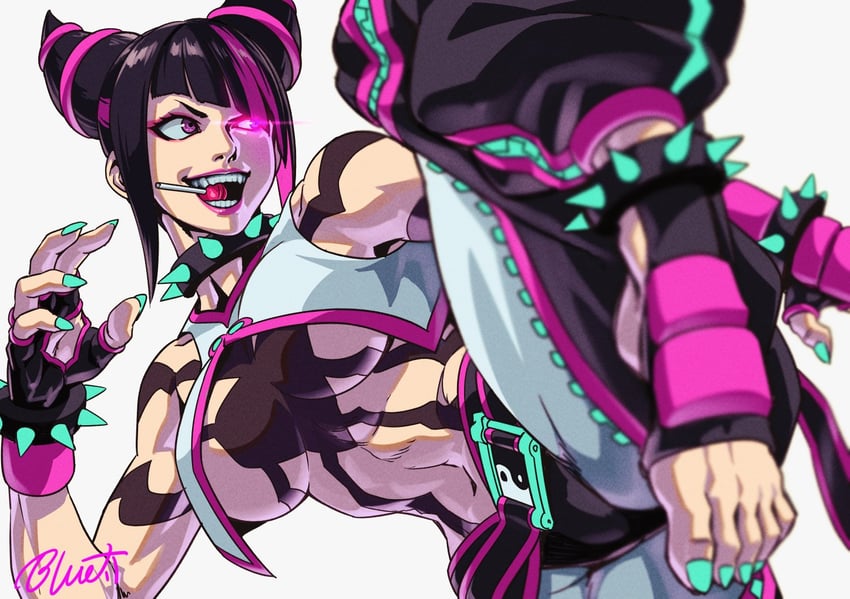 han juri (street fighter and 1 more) drawn by buru-dai