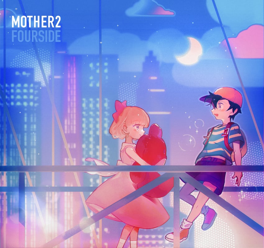 ness and paula (mother and 1 more) drawn by higuchi_megumi