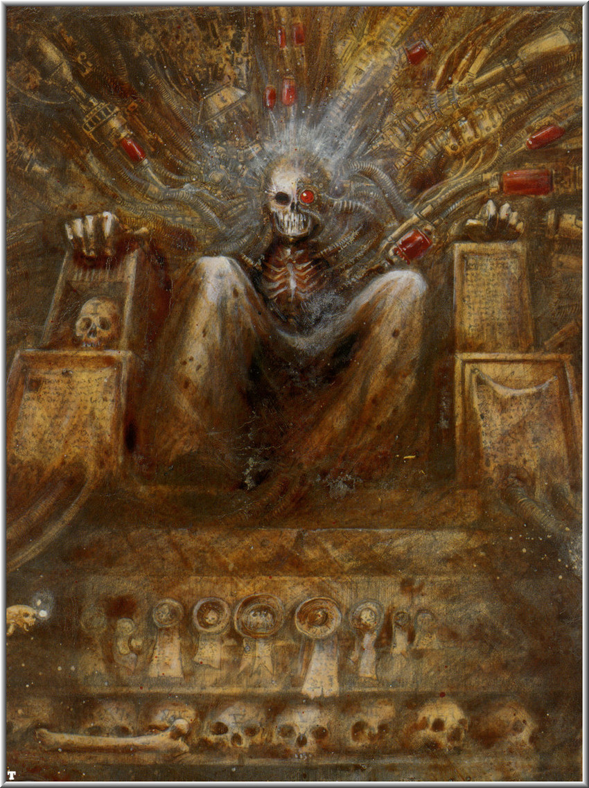 emperor of mankind (warhammer 40k) drawn by john_blanche