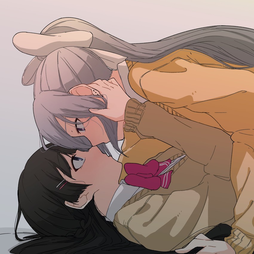 tsukino mito and higuchi kaede (nijisanji) drawn by ryon_1925