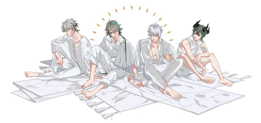 kevin kaslana, su, kalpas, and kosma (honkai and 1 more) drawn by graveyard233