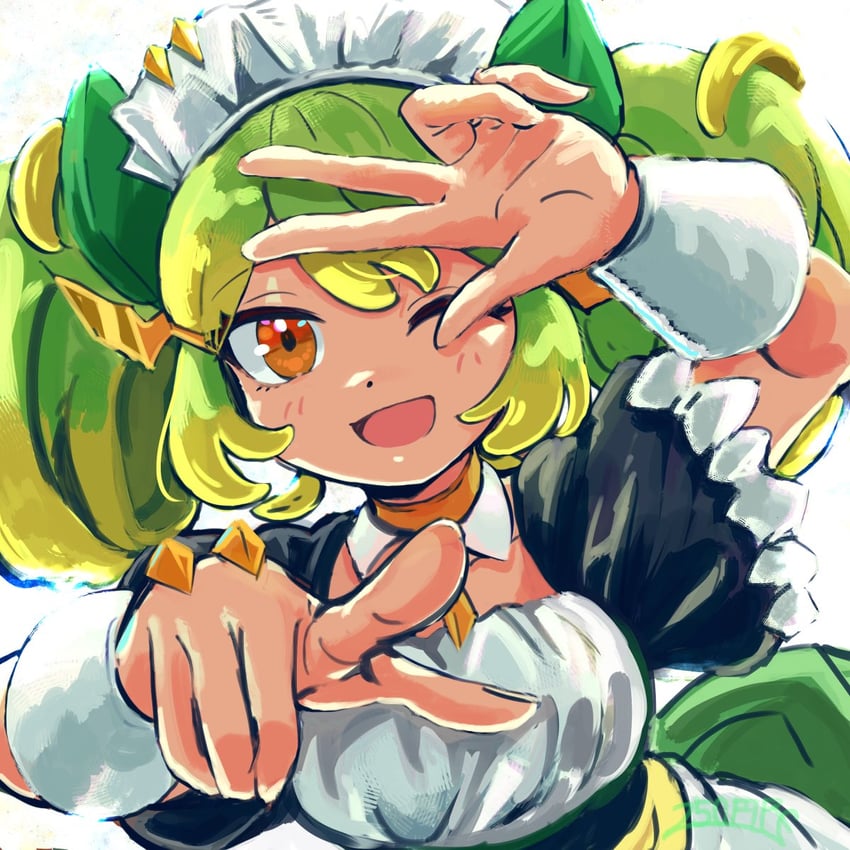 parlor dragonmaid (yu-gi-oh!) drawn by 250en_remon