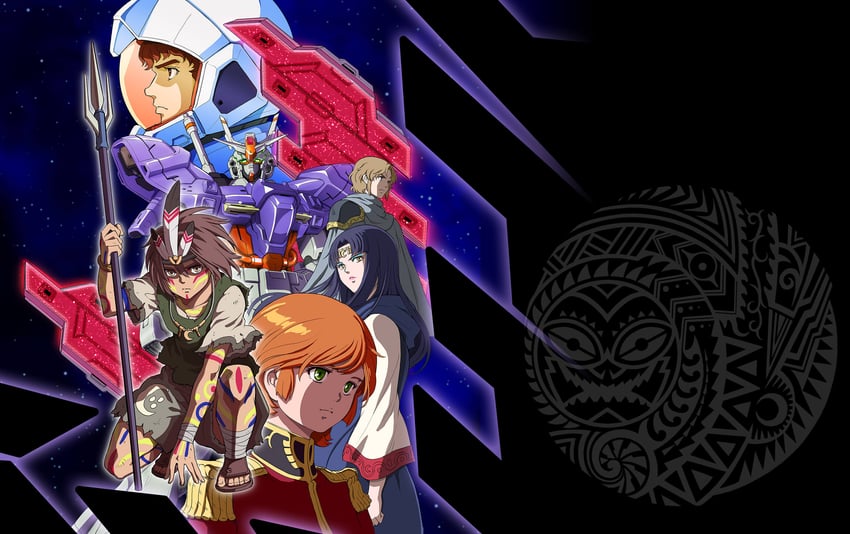 amuro ray, mineva lao zabi, moon gundam, jutta qasim, rinato light, and 1 more (gundam and 1 more)