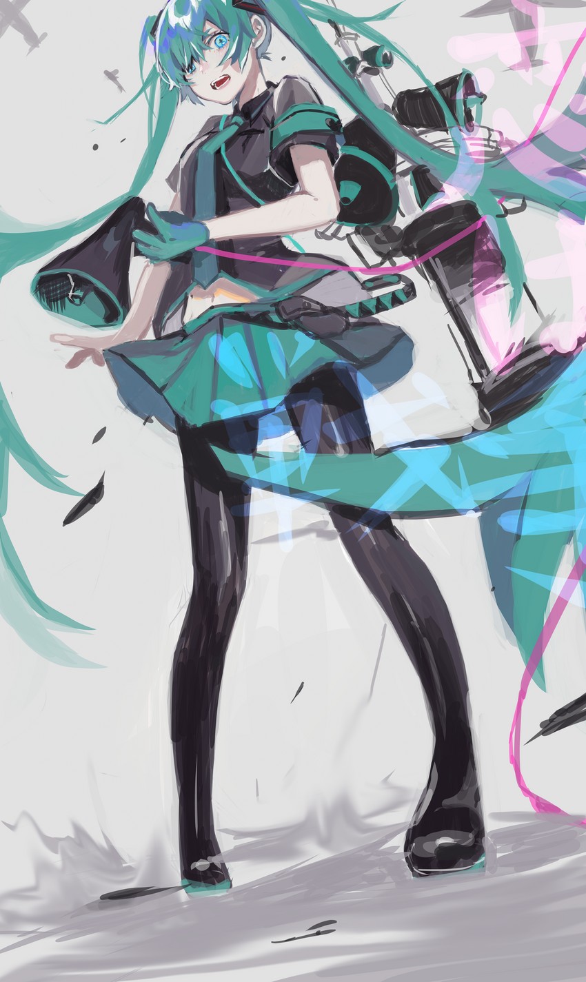 hatsune miku (vocaloid and 1 more) drawn by heremia