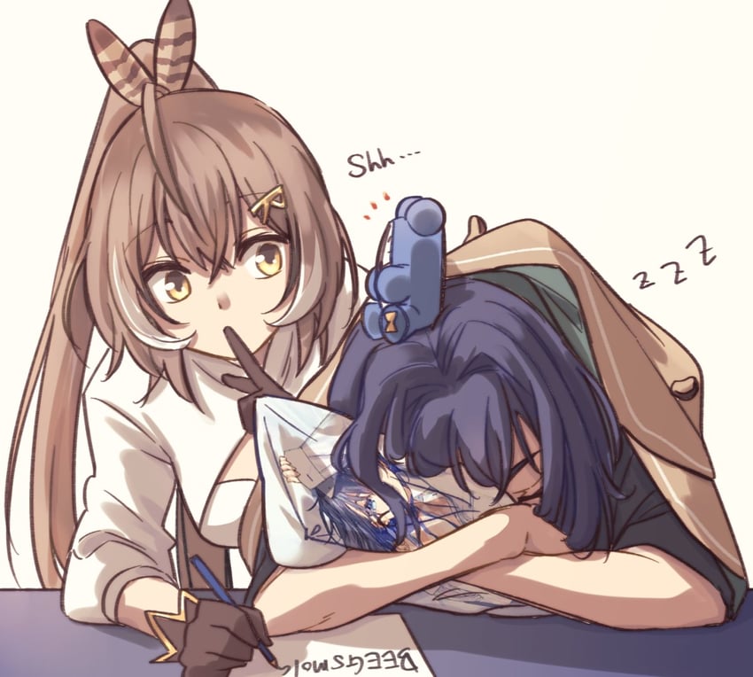 ouro kronii, nanashi mumei, and kronie (hololive and 1 more) drawn by anco_(platanity)